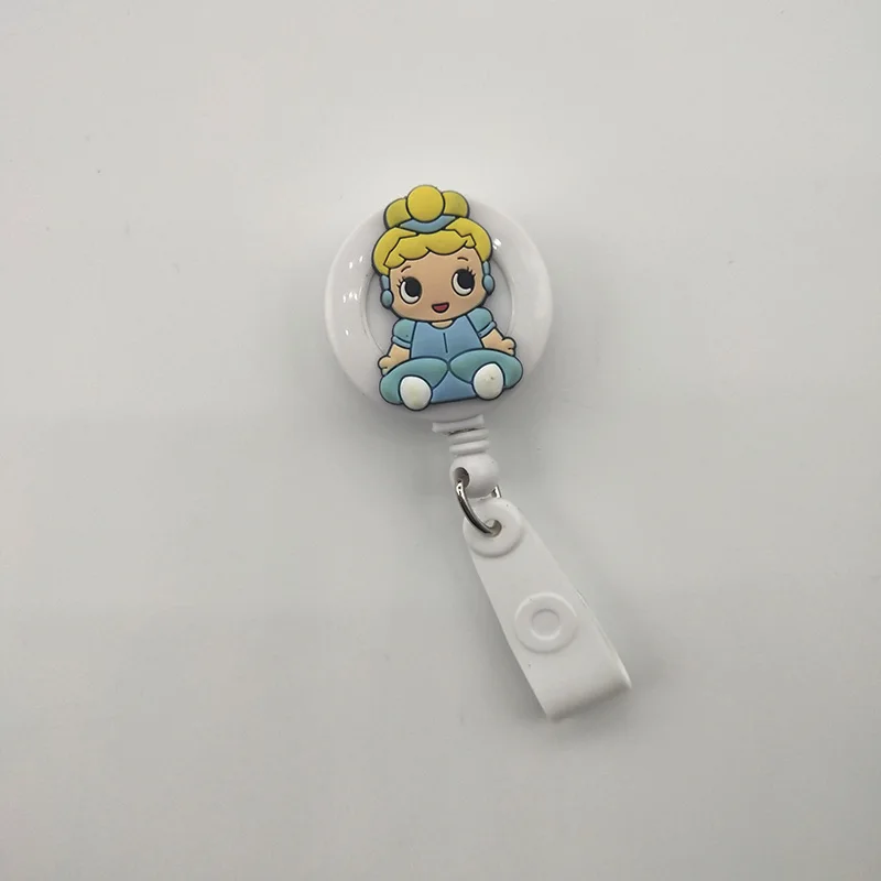 Мода Мини Принцесса мультфильм выдвижной значок Катушка студенческий медсестры Exihibiton ID Имя карты держатель значка офисные принадлежности - Color: 3