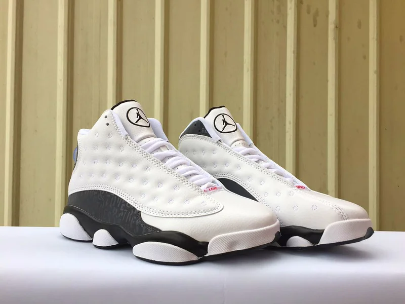 Высокие новые оригинальные Jordan 13 ретро мужские кроссовки баскетбольные кроссовки модные белые серые IA1127-111