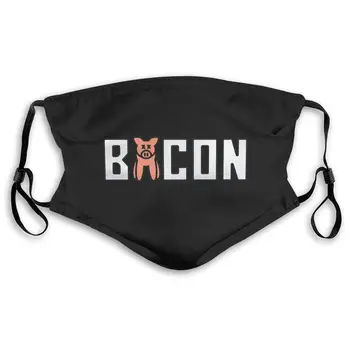 

Bacon Unisex Anti-Pollution Mask Dust Mask with Filter Mask Black