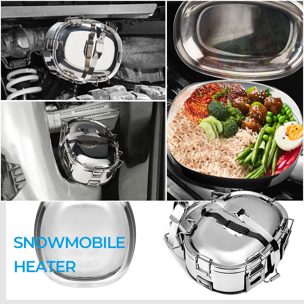 UTV ATV Heating Lunch Box Snowmobile Heating Food Hot Dogger Cooker Warmer Exhaust Stainless Cooking Box Compatible with Polaris japanese style mini iron pot household wok for one person with uncoated non stick induction cooker auxiliary food pot