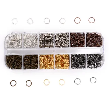 

Round Boxed Beads Kit Zinc Alloy Single Chain/Claps/Hooks/Earring Accessories/Pins DIY Jewelry Beads Finding Making Box