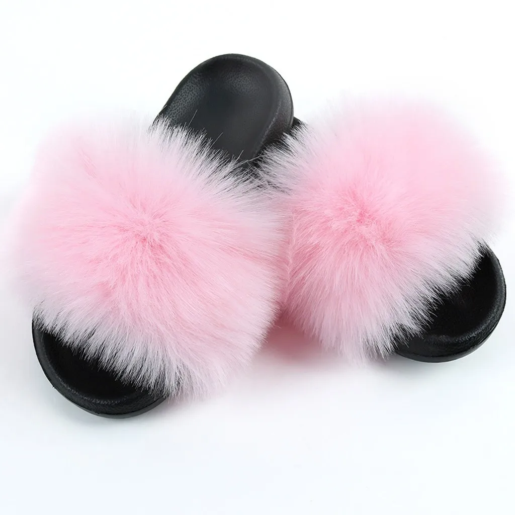 cute furry sandals