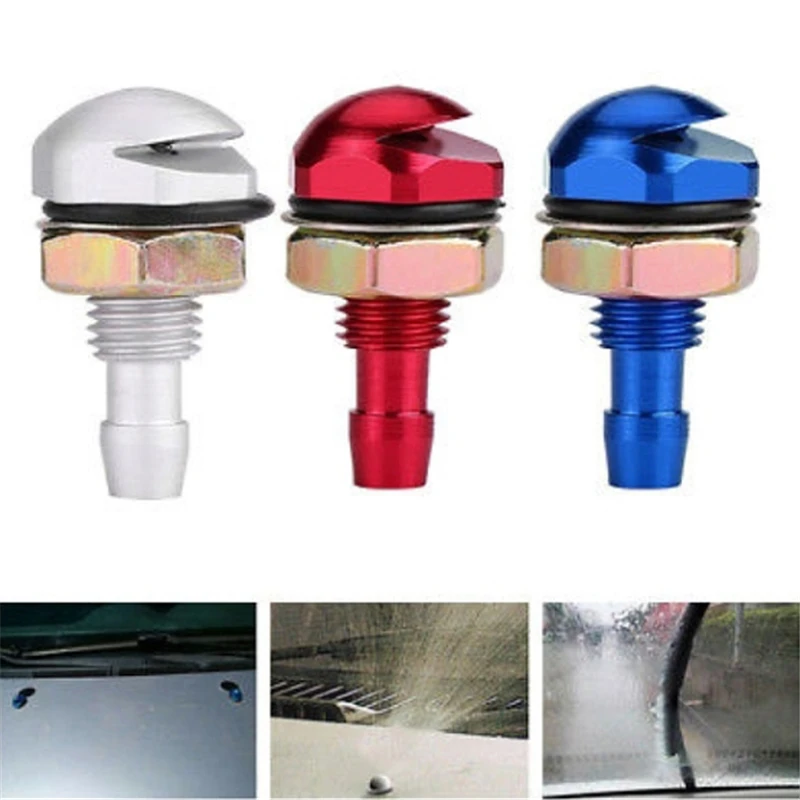 2Pcs Fan-Shaped Car Cleaning Universal Washer Bonnet Front Windshield Water Sprayer Auto Wiper Jet Nozzle