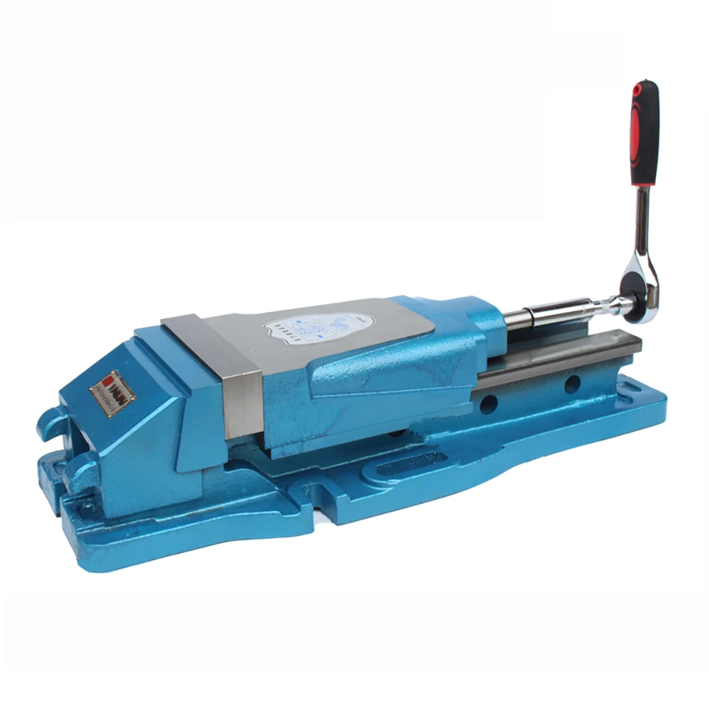 

4 Inch Heavy CNC Vise Mechanical Double Force High Precision Flat Tongs Vice Built-In Type Power Vise 2500KG 2.5T 0-175MM Y