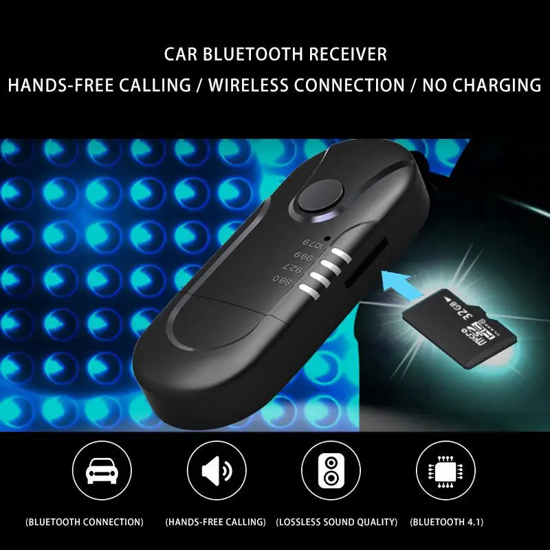 Автомобильный USB fm-передатчик с питанием от Bluetooth автомобильный аудио плеер Музыкальный адаптер беспроводной приемник Громкая связь в автомобиле fm-модулятор