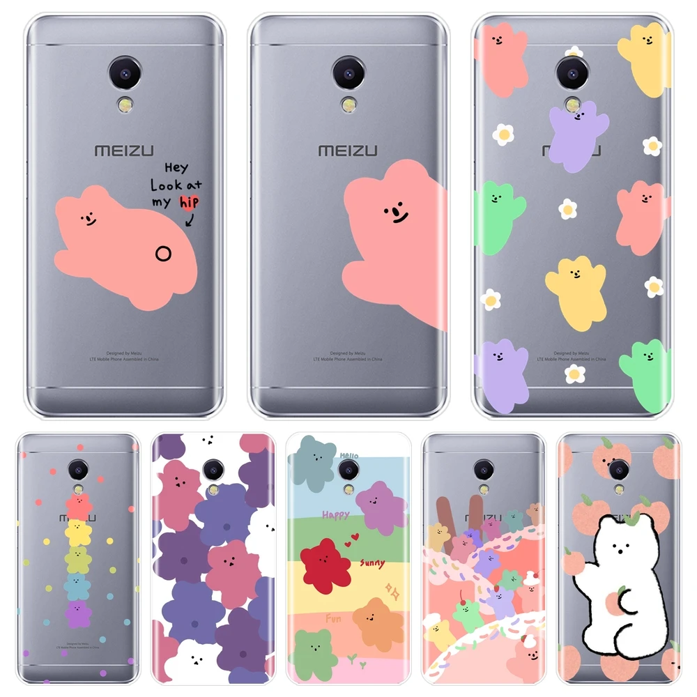 

Back Cover For Meizu M2 M3 M3S M5 M5C M5S M6 M6S M6T Soft Silicone Candy Bear Kawaii Cute Phone Case For Meizu M6 M5 M3 M2 Note