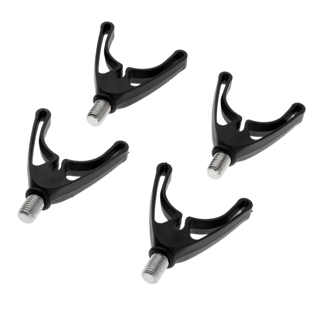 4pcs Durable Plastic Fishing Rod Butt Rests Rod Holders Grippers Rod Support Heads Replacement Tackles for Fisherman  