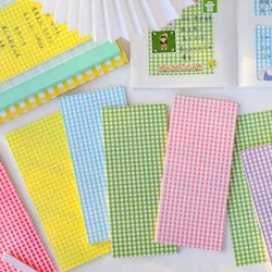 Bloc notes à grille colorée de Style Simple Ins 50 feuilles de papier à lettres recadrée, décor d'arrière plan pour carnet de notes d'étudiant, papeterie scolaire 