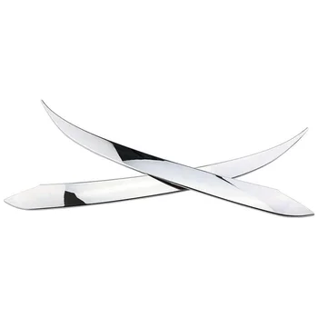 

Accessories for Hyundai Tucson 2016 - 2018 Chrome Front Head Light Lamp Eyelid Eyebrow Strip Cover Trim