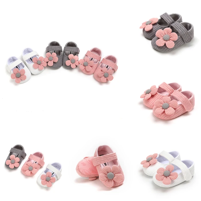 Детская одежда для первых шагов детская обувь для новорожденных мальчиков и девочек унисекс с мягкой подошвой Обувь для малышей с цветочным принтом