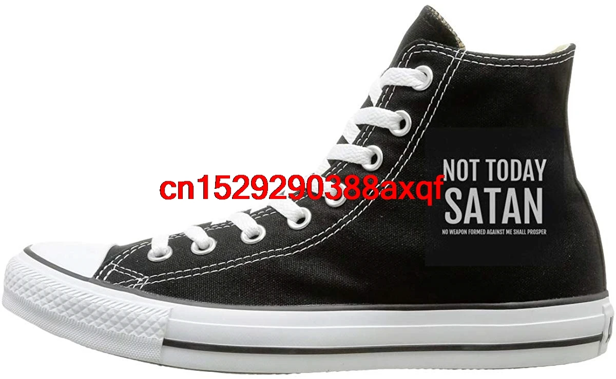 

High-top Canvas Shoes Sneaker Not Today Satan Casual Walking Shoes for Mens Womens