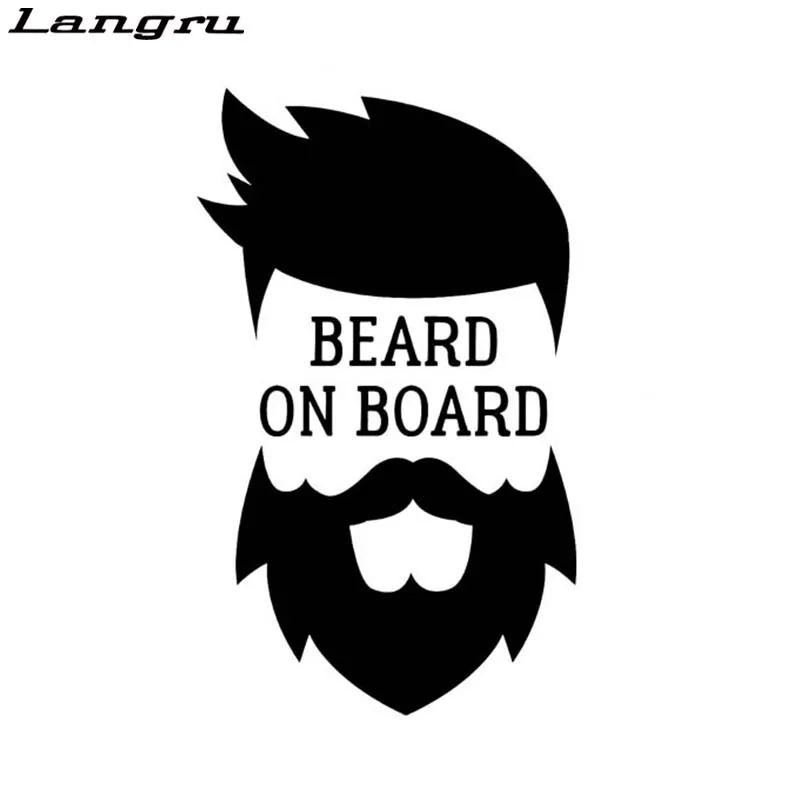 

Beard On Board Decal Vinyl Car Sticker Funny Hair Hipster Decal Car Window Decorative