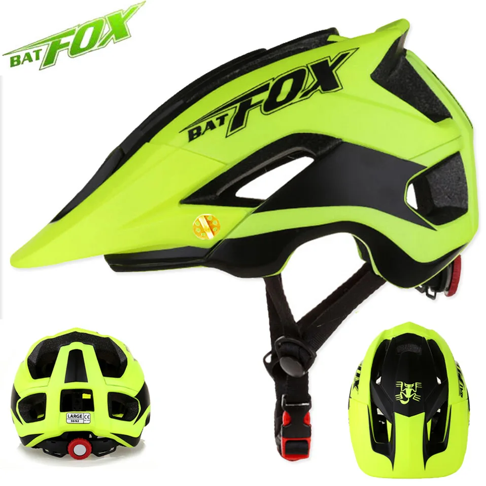 BATFOX велосипедный шлем для женщин и мужчин, велосипедный ультралегкий шлем для горного велосипеда, шоссейный велосипедный защитный спортивный шлем с большим козырьком