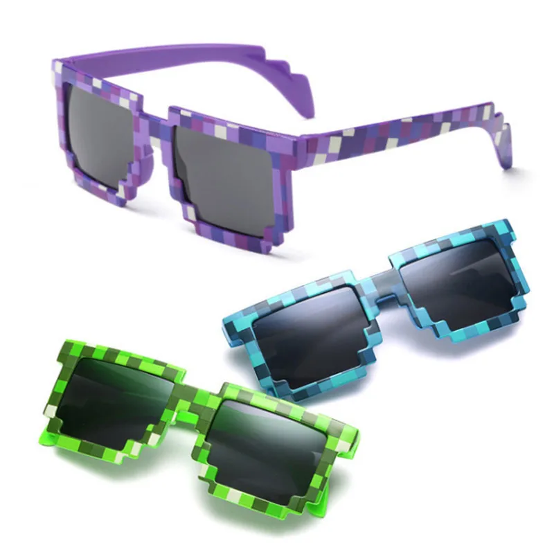 Gafas de sol de moda de 5 colores para niños, juego de acción, Minecrafter, cuadradas, juguetes para niños y niñas, regalo