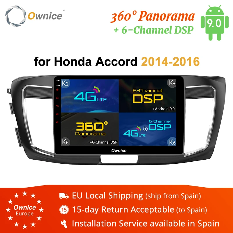 Ownice K3 K5 K6 10 1 Octa Core Android 9 0 автомобильный радиоплеер для Honda Accord 2014 2015 2016 2 Гб ОЗУ 32 ПЗУ