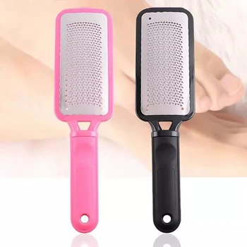 

Stainless Steel Foot To Dead Skin Rubbing Grinder Black Plastic Handle Rubbing Foot Skin Planer Tool