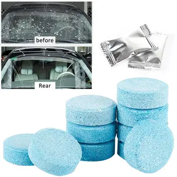 

5pcs Condensed Effervescent Tablet Wiper Car Windshield Glass Washer Solid Wiper Concentrated Car Windshield Glass Cleaner