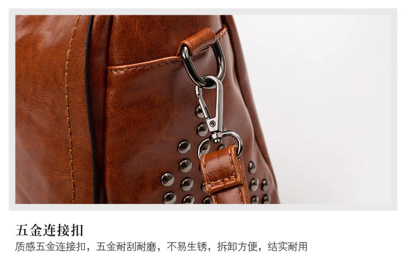 Сумки для женщин PU винтажная сумка с заклепками для сотового телефона карман кошелек сумка через плечо простая Famosa сумка на плечо для путешествий
