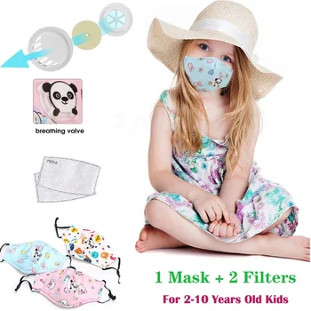 

1Pcs PM2.5 Children Mouth Mask Respiratory Valve Cartoon Panda Thicken Smog Mask Warm Dust Mask Fits 2-10 Years Old Kids