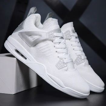 

Summer Breathable Mens Basketball Shoes Flyknit Mesh Basketball Sneakers Men Outdoor Sport Retro Ankel Boots Basket Zapatillas