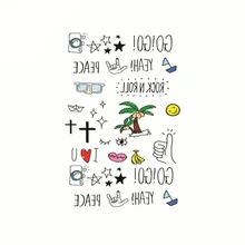 Cartoon Design Cute Waterproof Temporary Tattoo Sticker Arm Leg Fake Tattoo Water Transfer Sticker Men Women