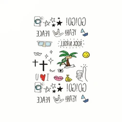 Cartoon Design Cute Waterproof Temporary Tattoo Sticker Arm Leg Fake Tattoo Water Transfer Sticker Men Women