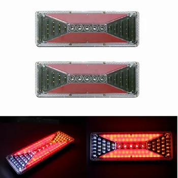 

2PCS Waterproof LED 24v Truck Light Trailer LED Lighting Tail Light Auto Flowing LED Signal Stop Rear Lights For Trailer