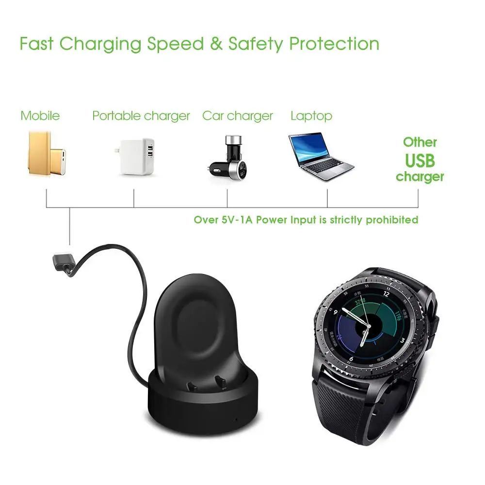 YSAGi samsung gear S3 cargador de reloj S2 base de carga reloj inteligente cargador