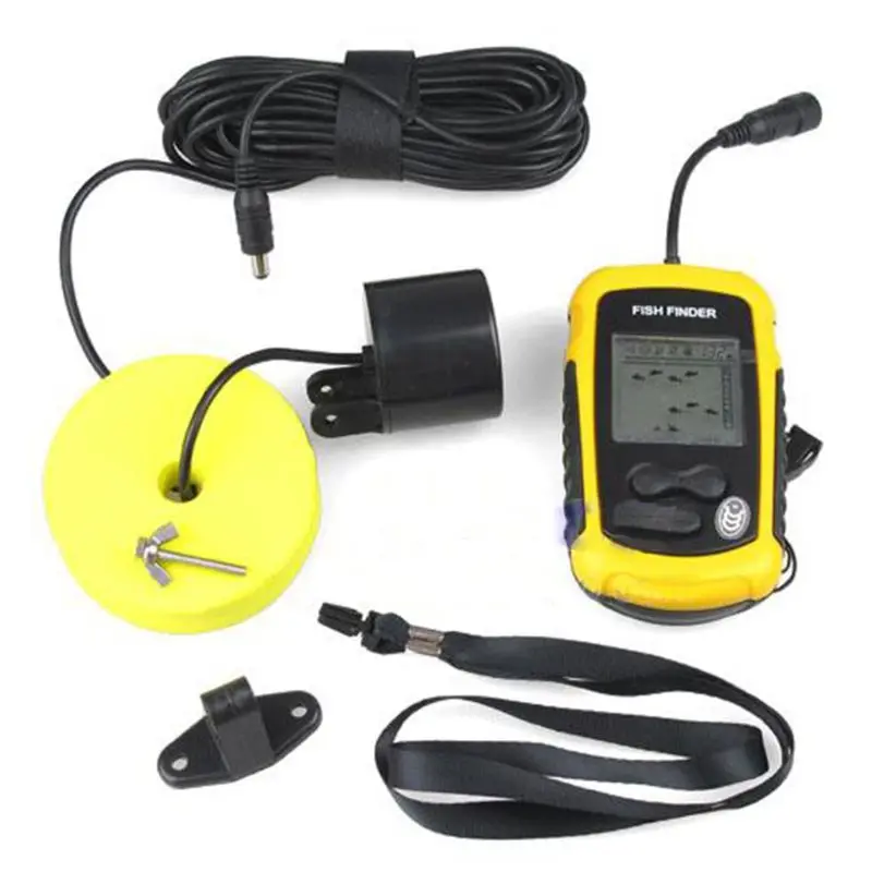 

12m Portable Fish Finder Depth Echo Sonar Alarm Sensor Transducer Fishfinder