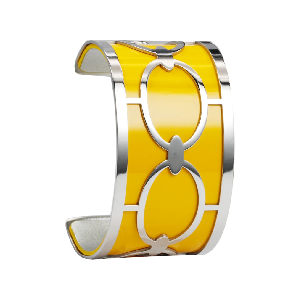 Legenstar браслет и браслет Argent Femme жоржет манкетный браслет из нержавеющей стали двусторонний сменный Pulseiras - Окраска металла: yellow