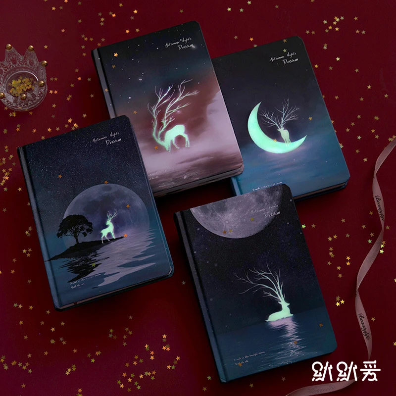 

The Deer Illustrations Sketchbook Notepad Diary Drawing 128 Sheets Cute Deer Notebook Paper Book Office School Supplies Gift