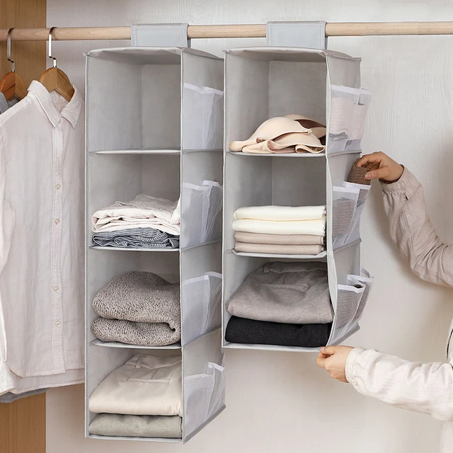 Hanging Closet Organizer and Storage 4-Shelf Shelves Wardrobe Clothes  Organize - AliExpress