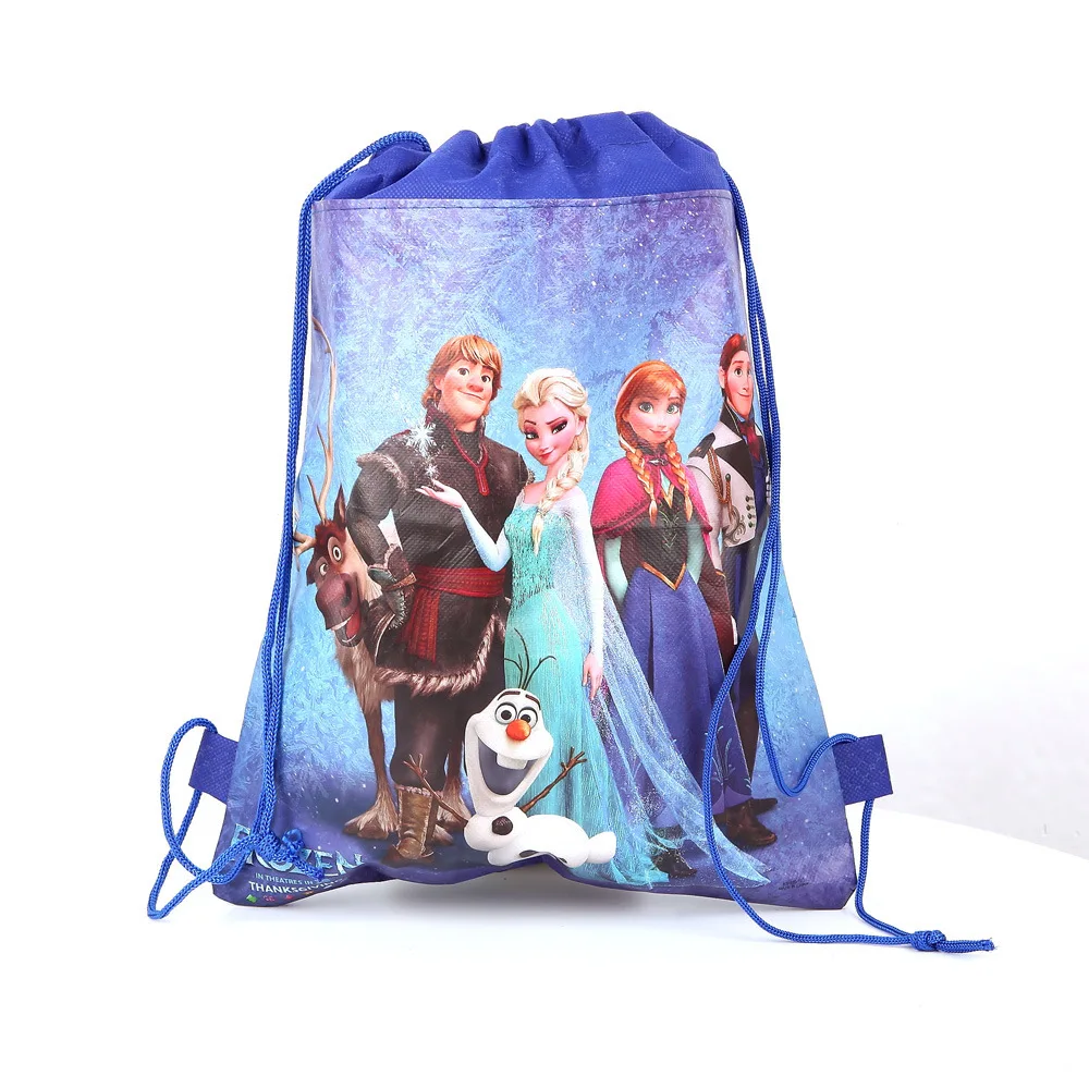 Bolsa de almacenamiento con dibujos animados para niños, paquete de regalo de princesa de Disney, Elsa, Frozen, natación, bolsa con cordón