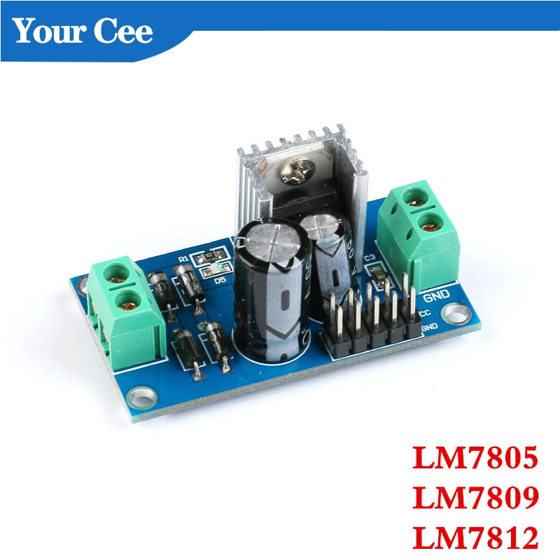LM7805 LM7809 LM7812 5В 9В 12В Выход Max 1.2A AC-DC преобразователь переменного тока в постоянный