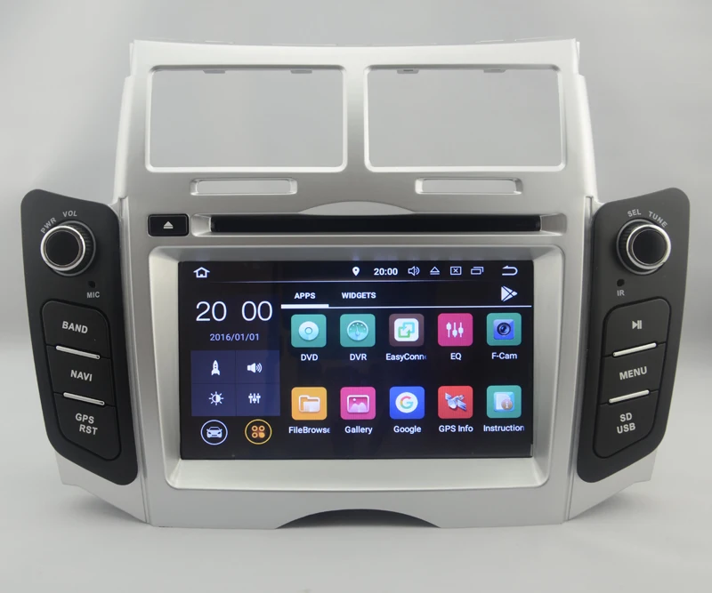 Четырехъядерный Android 9,0 автомобильный DVD gps радио навигация для Toyota Yaris, Vitz, Belta 2005-2011 с 4G/Wifi DVR OBD 1080P