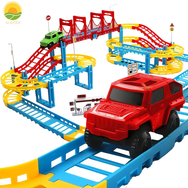 

Children Electric Simulation Railway Diecast Car Toy Set Boy 3 Year Montessori Plastic Train Kids Interactive Games Educational
