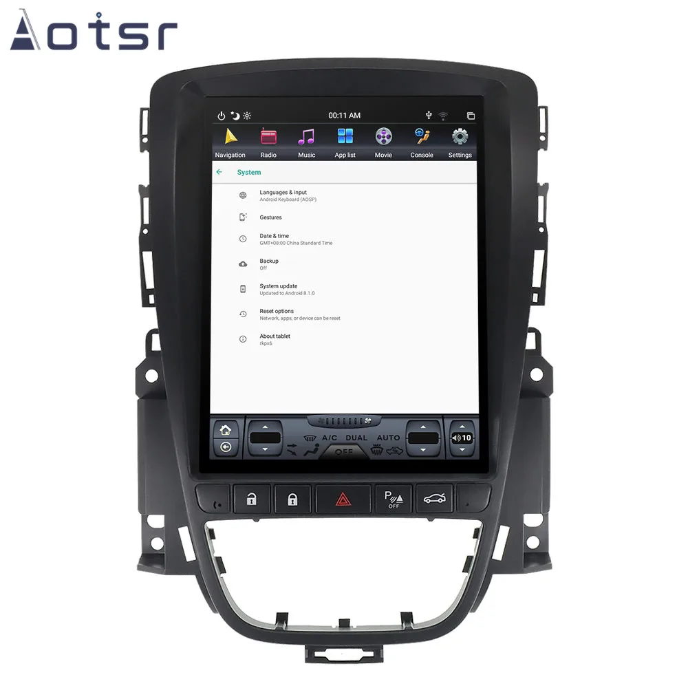 Sale Tesla style px6 Android 8.1 4+64G Car DVD Player GPS Navigation For Buick lacrosse 2015+headunit multimedia audio radio recorder 10