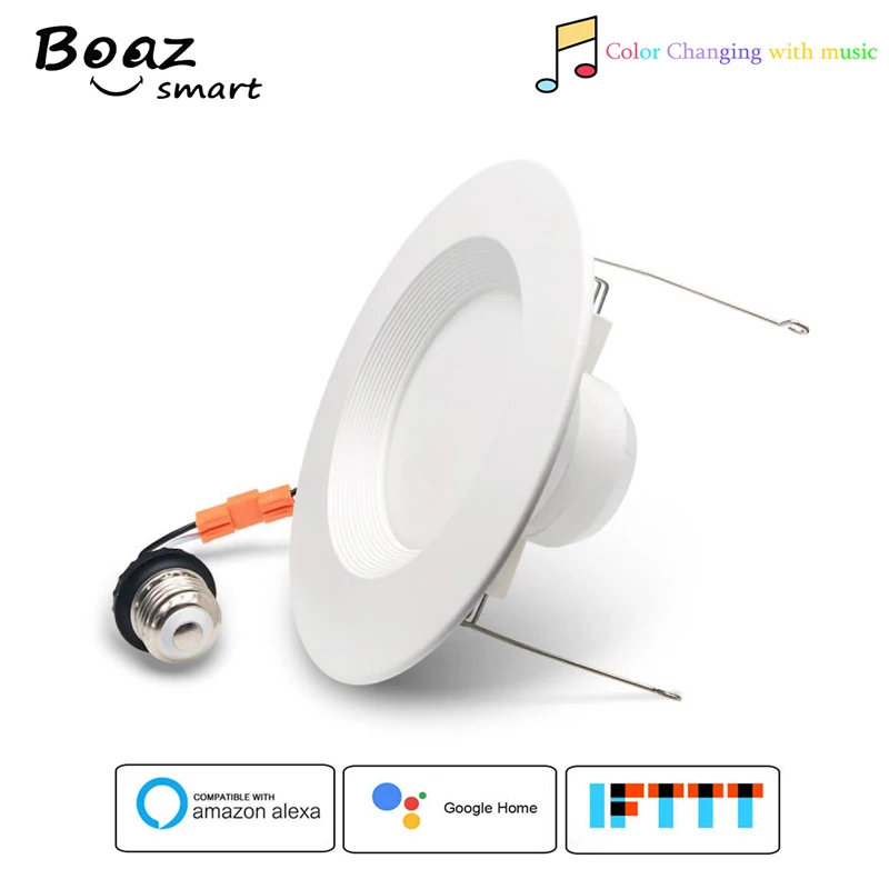 

Boaz Smart Wifi LED Downlights Dimmable Recessed Tuya Smart life Remote Control Voice Control by Alexa Google Home Echo Foyer