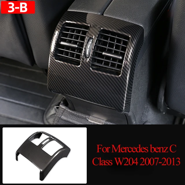 Carbon Fiber Car Interior Decoration Trim Stickers For Mercedes benz C Class W204 C180 C200 2007-2013 Accessories 3