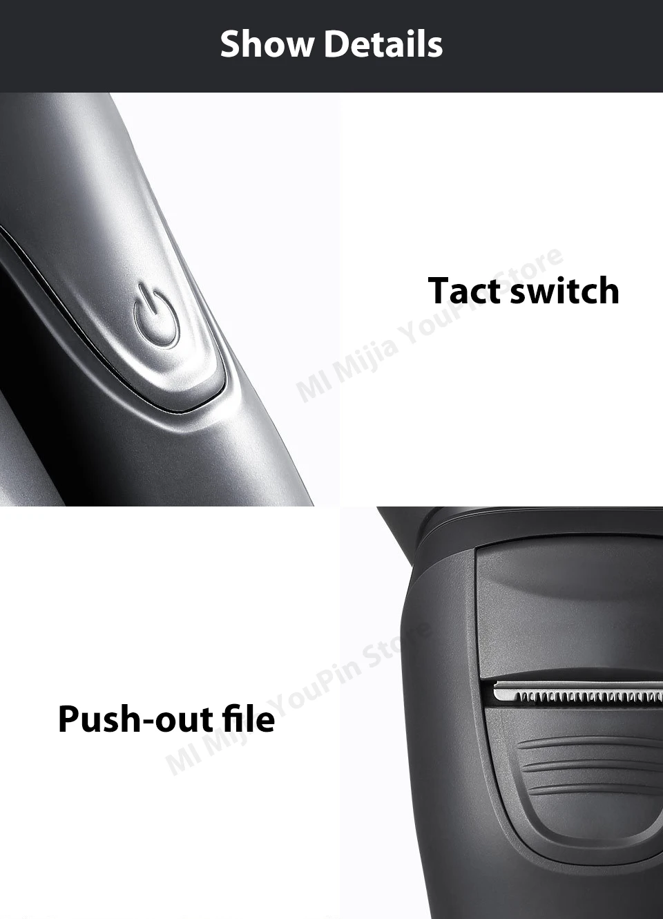 Xiaomi mijia SO WHITE 3D intelligent control razor intelligent anti-pinch USB fast charge IPX7 wet and dry dual-use smart lock (19)