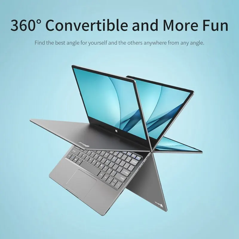 BMAX Y11 11.6 Inch Press Screen 2 in 1 Laptop, N4100 CPU 8GB RAM 256GB ROM SSD DDR4 1080P Ultra-Thin Notebook with EU,US,UK Plug