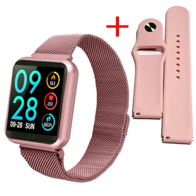 

Smart Watch IP68 Waterproof P70 Swimming Bracelet with 2 Straps Sport Men Women Blood Pressure Oxygen Fitness Tracker