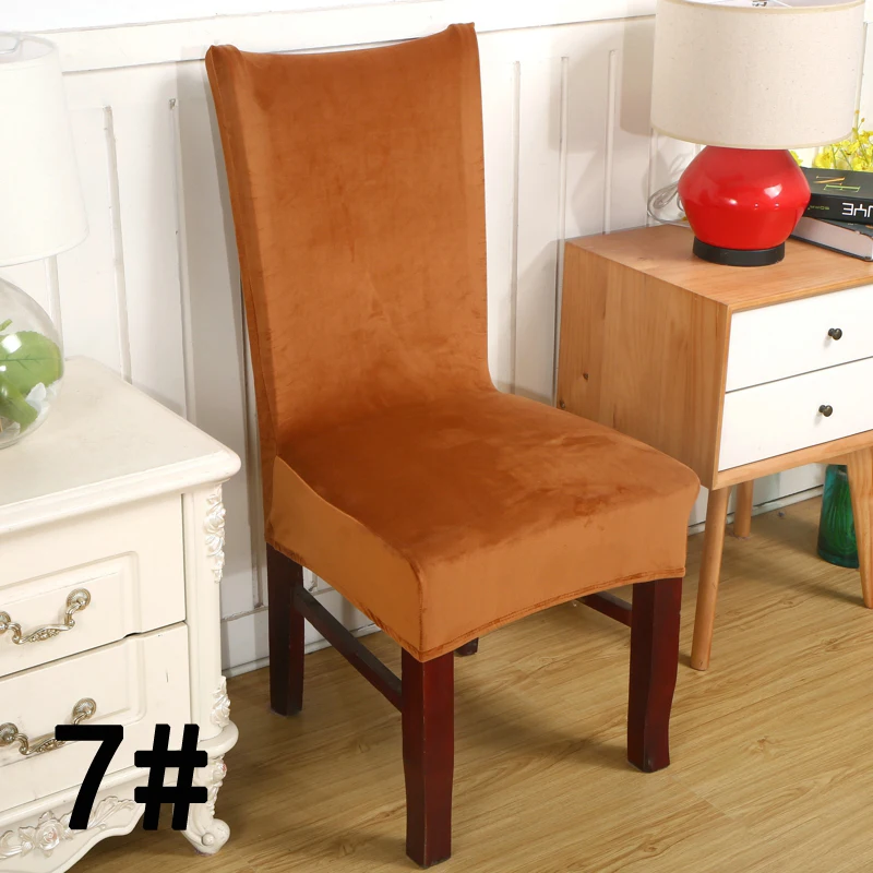 Съемный эластичный Лисий ворс Slipcover короткий офисный обеденный стул крышка Горячая