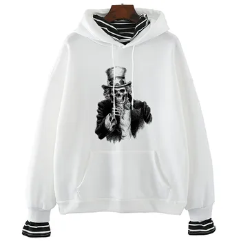 

Uncle Sam Skull Women Gothic Sweatshirt Grunge Shirt Winter&spring Fashion Graphic 90s Plus Size Dropshipping Hot Sale