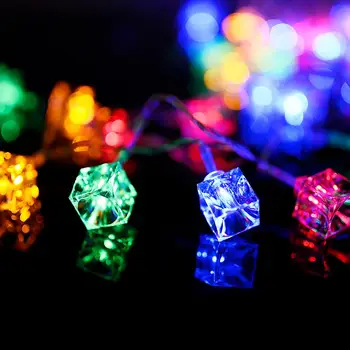 

40 LEDs Colorful Flash Ice Cube Deck Lights Festival Wedding Party Xmas Decor LED Night Glowing Light Drinking Ice Cubes