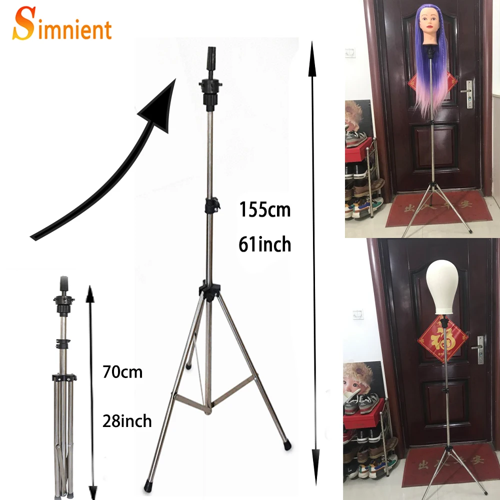 Simnient Adjustable Tripod Stand Holder Mannequin Head Tripod Hairdressing Training Head Holder Top Selling Hair Wig Stands Tool Simnient Adjustable Tripod Stand Holder Mannequin Head Tripod Hairdressing Training Head Holder Top Selling Hair Wig Stands Tool