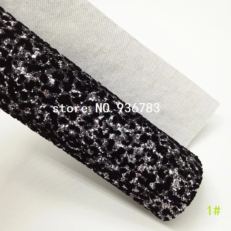 MQ073F 30X134 см мини-рулон блестящей ткани, Флокированная блестящая кожа для изготовления бантов, обуви, сумок и украшения обоев - Цвет: 1