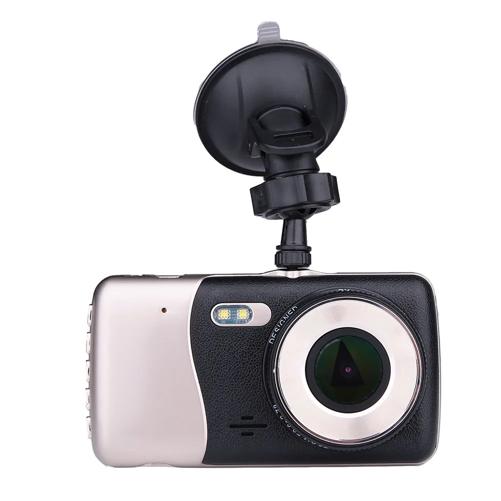 Vehemo 4.0" Inch 1080P Car DVR Dash Cam Driving Recorder Dual Silver+ Black Camera Lens Car Camera Recorder Vehicle Video