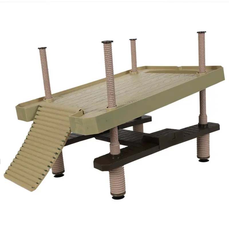 

Reptile Large Turtle Square Pier Platform With Ramp Ladder Basking Floating Plastic Durable High Quality