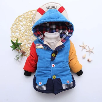 

Benemaker Winter Children's Jackets Fleece Girls Boys Parkas Hooded Coats Warm Baby Cotton-padded Infant Kids Outerwear YJ142